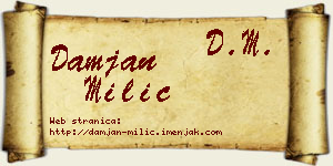 Damjan Milić vizit kartica